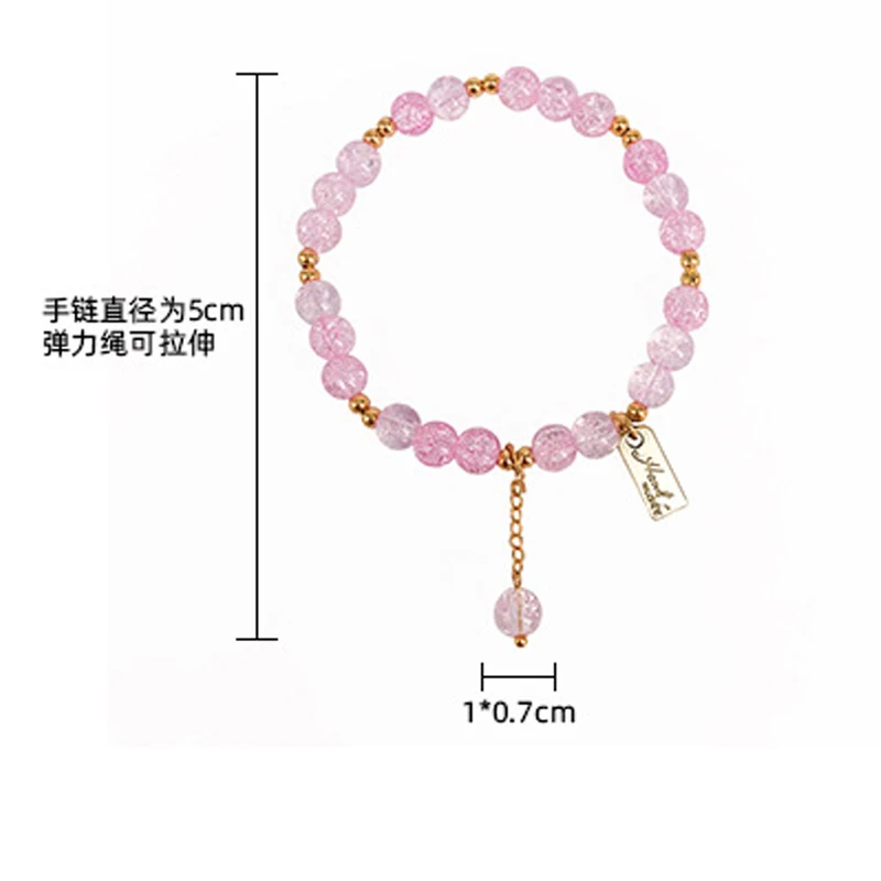 

Fashion Candy Color Multi-element Crystal Beaded Charm Bracelet & Bangles For Women Chic Metal Sheets Bracelet Pendant Jewelry