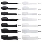 Эластичная лента для шитья, 5 ярдов, 15-44 мм, белая, черная, нейлоновая, широкая, для самостоятельной сборки юбок, одежды, брюк, аксессуары кружево отделка Шитье