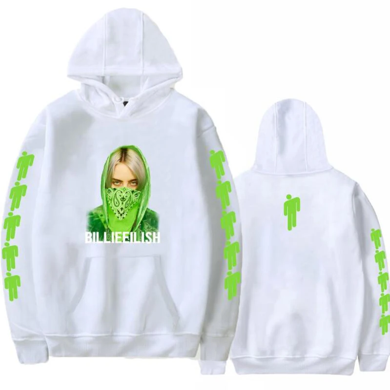 Худи Billie Eilish, забавная Толстовка KPOP, пуловер с капюшоном для женщин и мужчин, худи большого размера, уличная толстовка, одежда в стиле хип-хоп