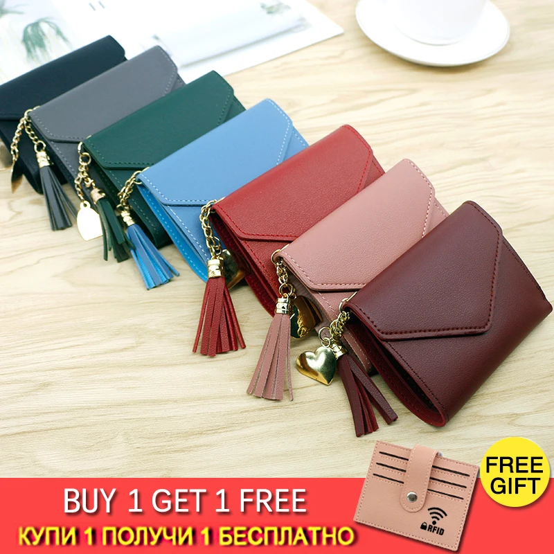 Новый женский кошелек короткая версия маленькая трехслойная карманная сумка