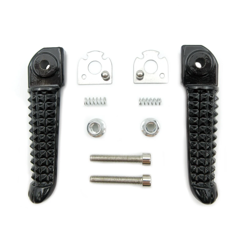

Motorcycle Aluminum Rear Footrests Foot Pegs Black＆Silver For Yamaha YZF-R1 YZFR1 YZF R1 2002-2014 YZF-R6 YZFR6 YZF R6 2003-2014