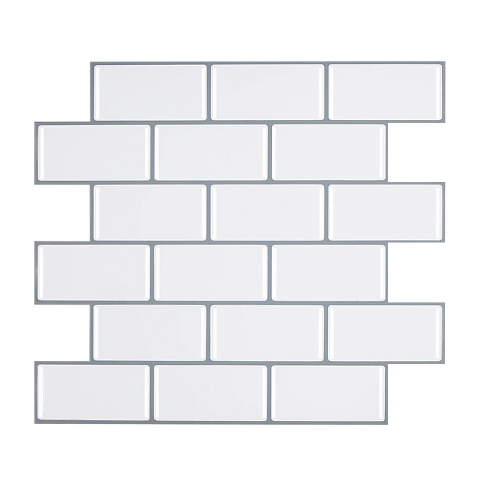 

Настенная кухонная плитка разных цветов, блестящая и стирающаяся, самоклеящаяся 3D полиуретановая плитка для домашнего декора, Индивидуаль...