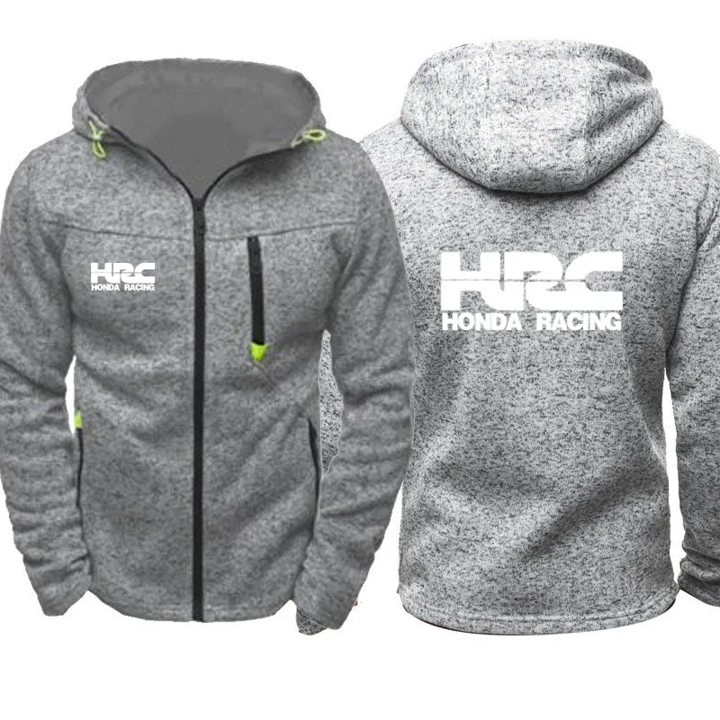 

Men Jacket for HRC race motorcycle Car Logo Print Hip Hop Casual Harajuku Long Sleeve Mens zipper Hoodies Sweatshirts Man Hoody