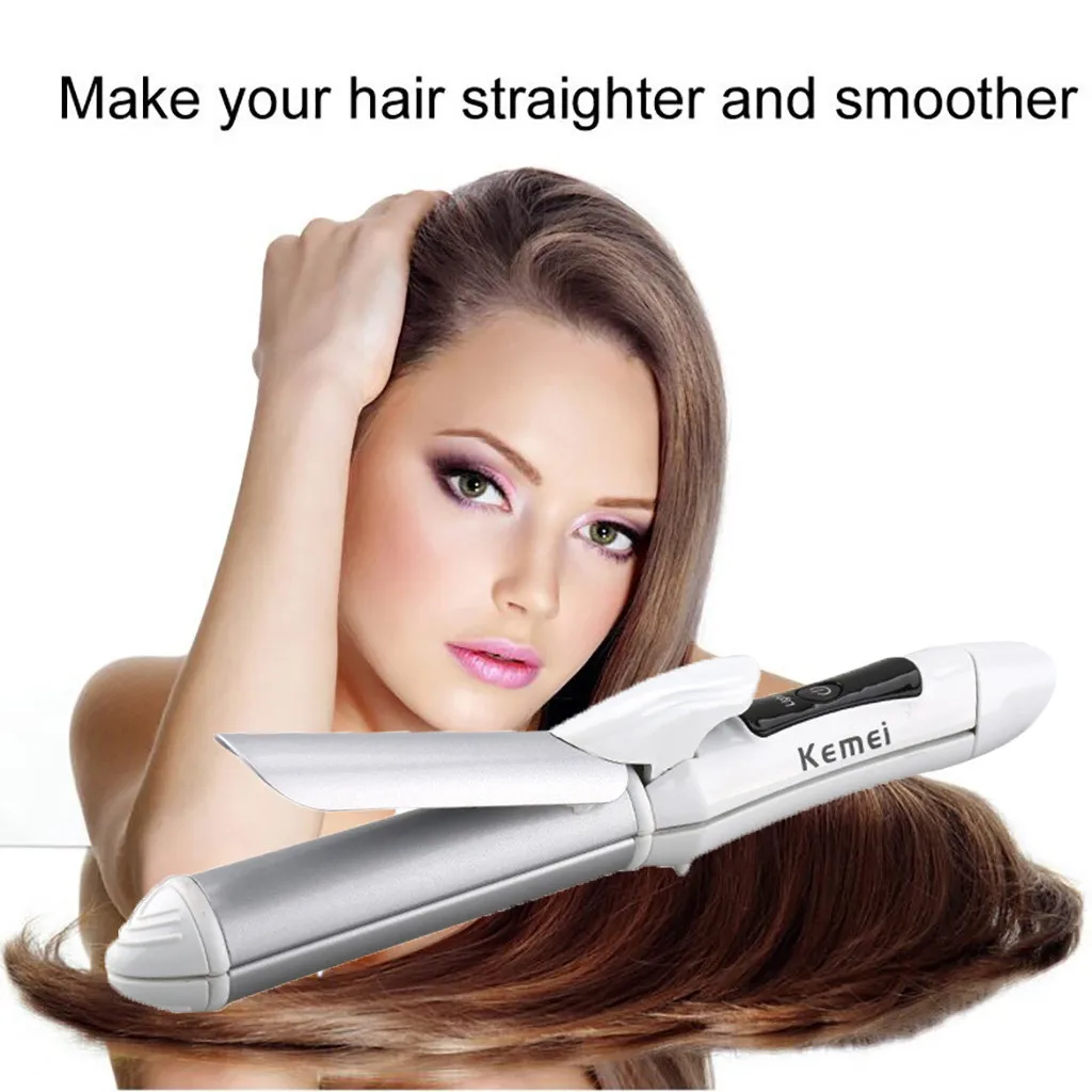 Hair Straightener Portable Ceramic Styler Heating Flat Hair Straightener Styling Hair Curler Tool Alisadoras De Cabello Para#40