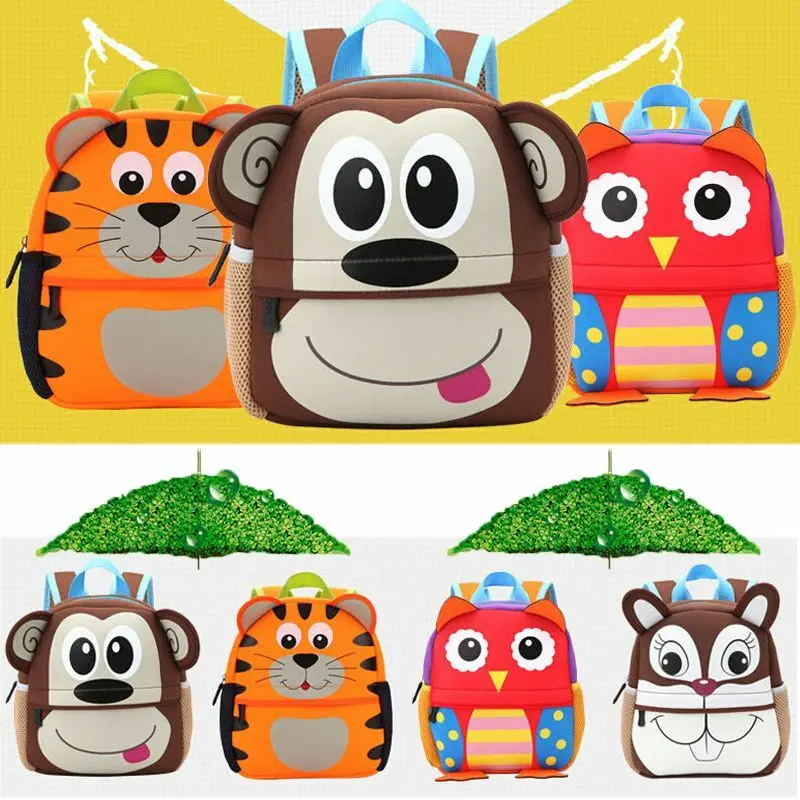 

Cute Kid Toddler Backpack Fashion Kindergarten Schoolbag Baby Cartoon Animal Bag Shoulder Bag