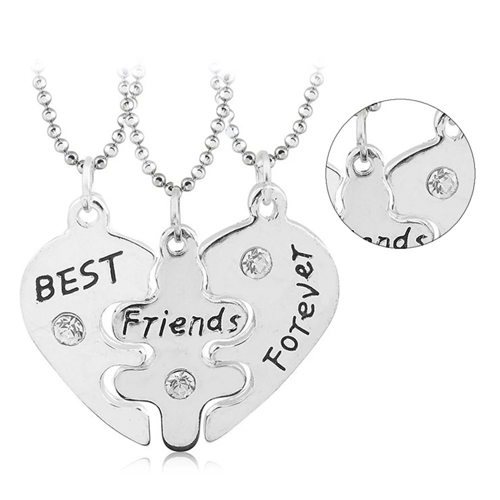 Набор из 3 предметов модная простая искусственная цепочка лучшие друзья навсегда