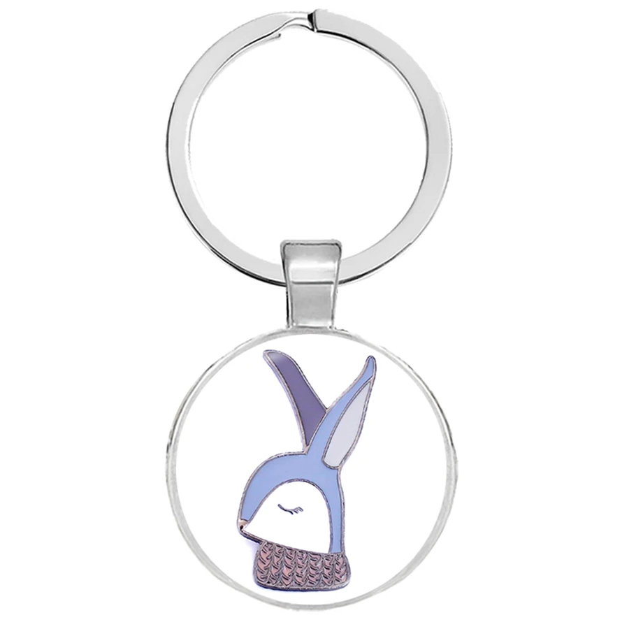 Cartoon Animal Mr Ms Cat Rabbit Fox Keychains Couples Lovers Pendants Keyrings Llaveros Jewelry Accessories Gift for Lover | Украшения и