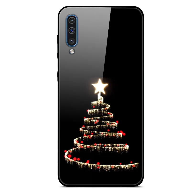 35 Для samsung A70 чехол закаленное Стекло жесткая накладка на заднюю панель для samsung Galaxy A30S A50S A10S чехол для телефона бампер A10 A20 A30 A40 A50 70 - Цвет: 35