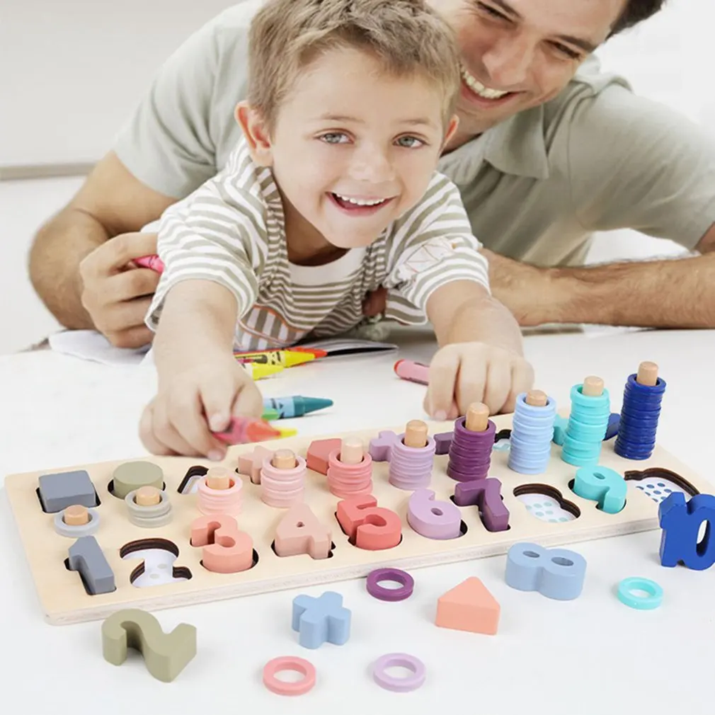 

Digital Shape Matching Board Building Blocks Children'S Toys Logarithmic Board 3-6 Years Old Boys And Girls Educational Toys