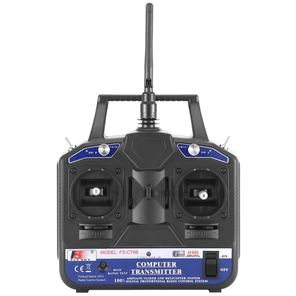 

FS-CT6B+R6B 6CH Remote Control With Receiver Fine Workmanship GFSK Modulation Type AFHDS 6 Channels