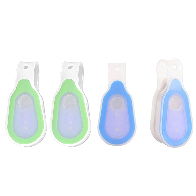 

2Pcs LED Flashlight Clip On To Clothing LED Magnetic Lights Running Button Silicone Clip Lamp For Hiking Running