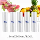 Пищевые вакуумные пакеты, пакеты для хранения свежих продуктов, пакеты для вакуумного упаковщика пищи для сохранения 15 см * 500 см 100 градусов Цельсия для приготовления пищи