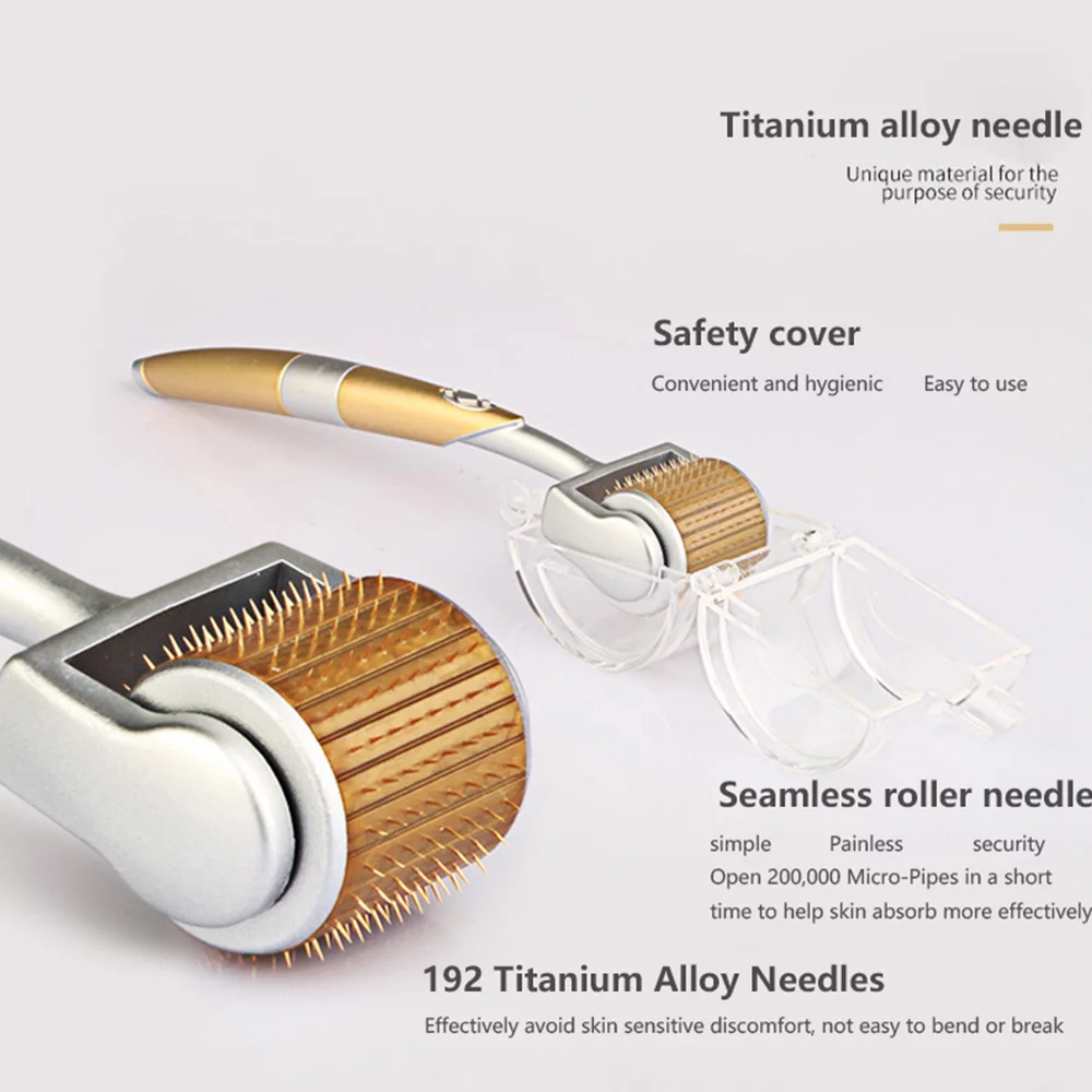 ZGTS Derma Roller Professional Titanium 192 needles for face care and hair-loss treatment CE Certificate Proved