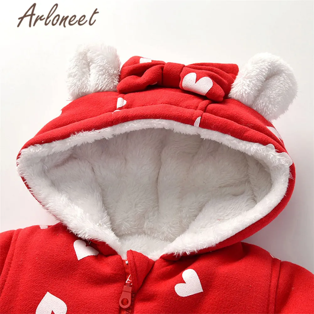 Одежда arloneet; зимнее плотное пальто для маленьких мальчиков; комбинезон с рисунком кролика; Верхняя одежда на молнии с капюшоном; хлопковое пальто для малышей; Верхняя одежда для мальчиков