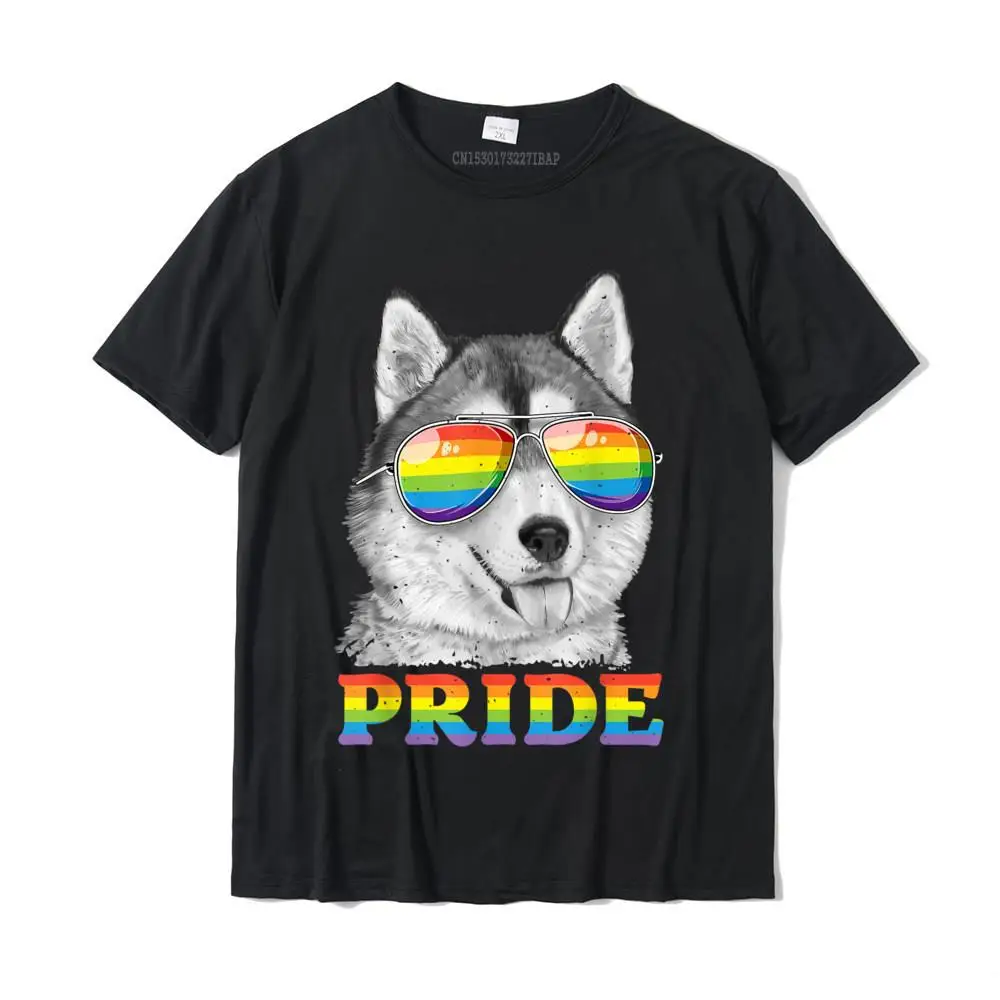

Siberian Husky Gay Pride LGBT Rainbow Flag Sunglasses LGBTQ T-Shirt Cotton Casual Tops T Shirt Graphic Men Tshirts Casual