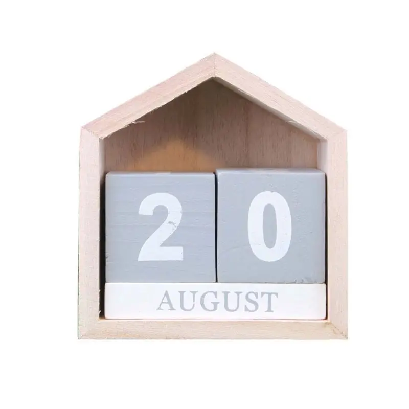 

Винтажный деревянный вечный календарь месяц отображение даты вечный блок реквизит для фотосъемки аксессуар для стола милый дом офис