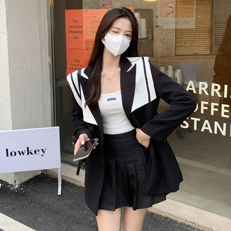 High quality elegant suit jacket female spring and autumn new style Korean loose casual temperament small suit
