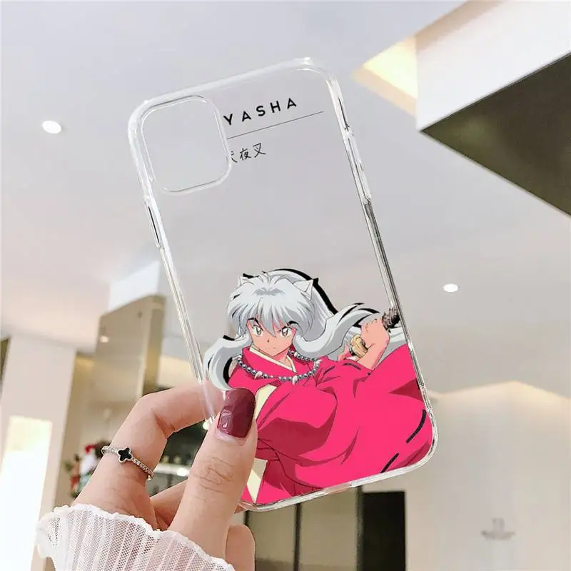 

Anime Inuyasha Higurash Japan Phone Case Transparent for iPhone 6 7 8 11 12 s mini pro X XS XR MAX Plus SE cover funda