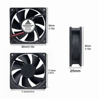500pcs lot Gdstime DC 8cm 80mm 80MM x 25MM DC 12V 4Pin 8025s 8025 Computer Brushless Cooler Cooling Fan
