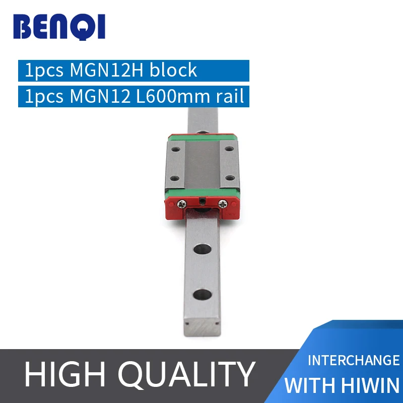 

1pc linear rail 600mm MGN12 + 1pc MGN12H block linear guideway