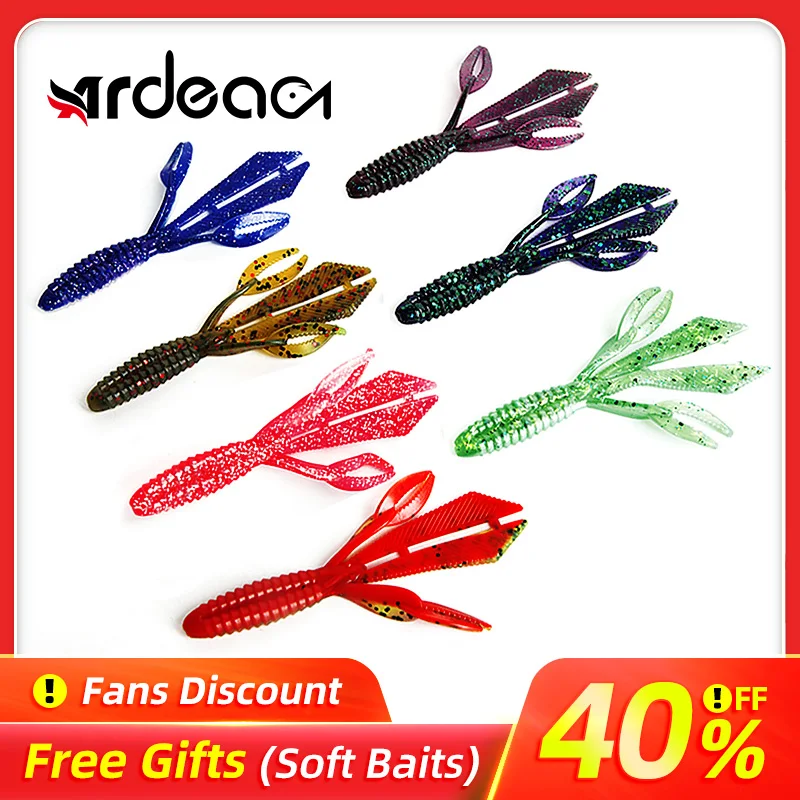

ARDEA Soft Lures worm Baits Fishing Lure Leurre Shad Double Color Silicone Bait T Tail Jigging Wobblers Bass Pike Fishing Tackle