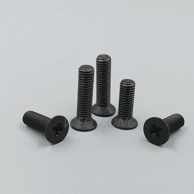 Нейлоновая потайная головка пластиковый винт белый плоский крест изолированный