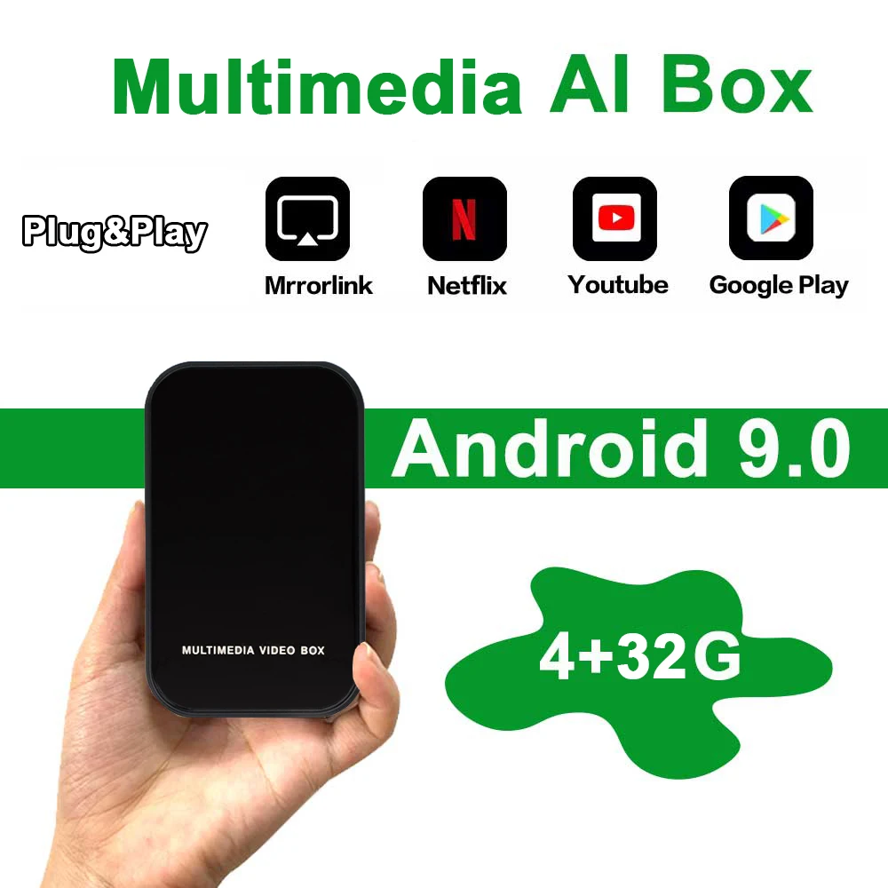 

2021 Apple CarPlay ai box мультимедийный плеер 4 + 32 ГБ, беспроводной для apple CarPlay,android auto,plug and play n скачать приложения