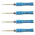 Набор инструментов из быстрорежущей стали с синей ручкой и шестигранной отверткой