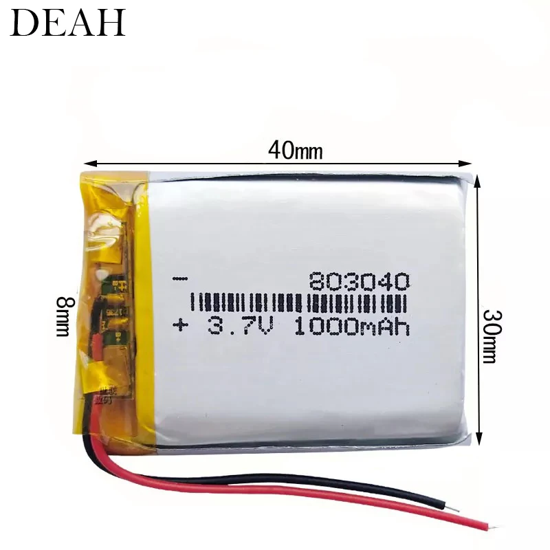 1000mah 3,7 v 803040 литий-полимерная аккумуляторная батарея для электронных книг, планшетов, игрушек, мобильных карманных сменных батарей