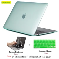 3 in1 crystal laptop hard casescreen protector giftkeyboard cover gift for apple macbook pro 11 12 13 15 16 air touch bar