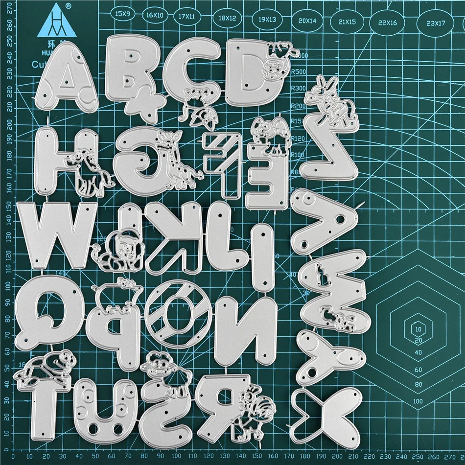 GJCrafts слова Штампы Алфавит металла резки для изготовления карт Скрапбукинг