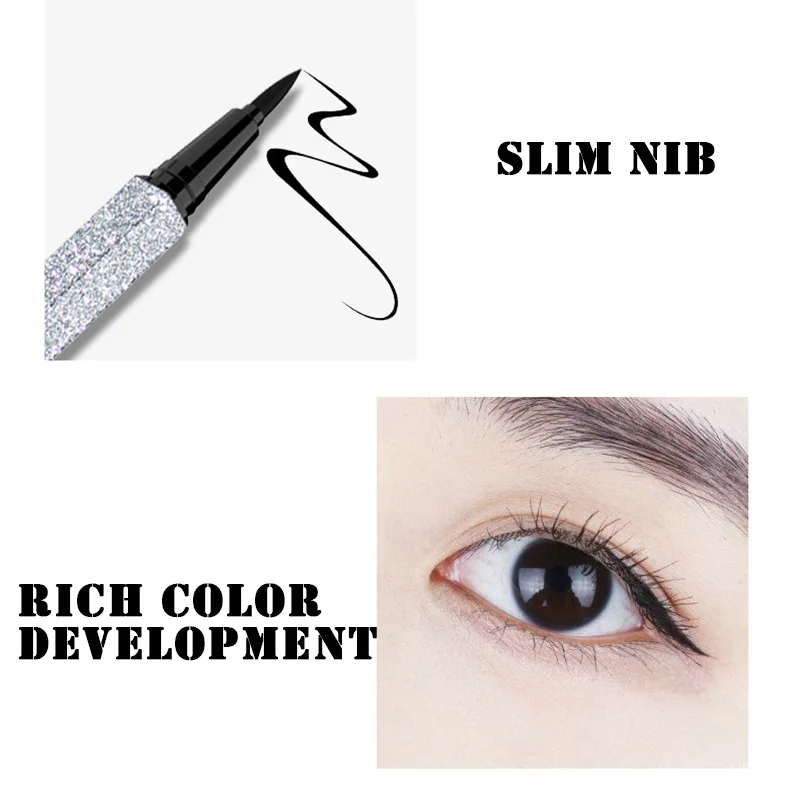 

W Liquid Eyeliner Waterproof Long Lasting Liquid Eye Liner Pen Stay All Day Smudgeproof Liquid Eye Liner Black and Brown M3