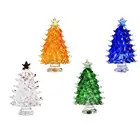 Хрустальная Рождественская елка, миниатюрные фигурки, стеклянная Рождественская елка, орнамент, рождественский кристалл, ремесло, домашний декор, прекрасный подарок для детей