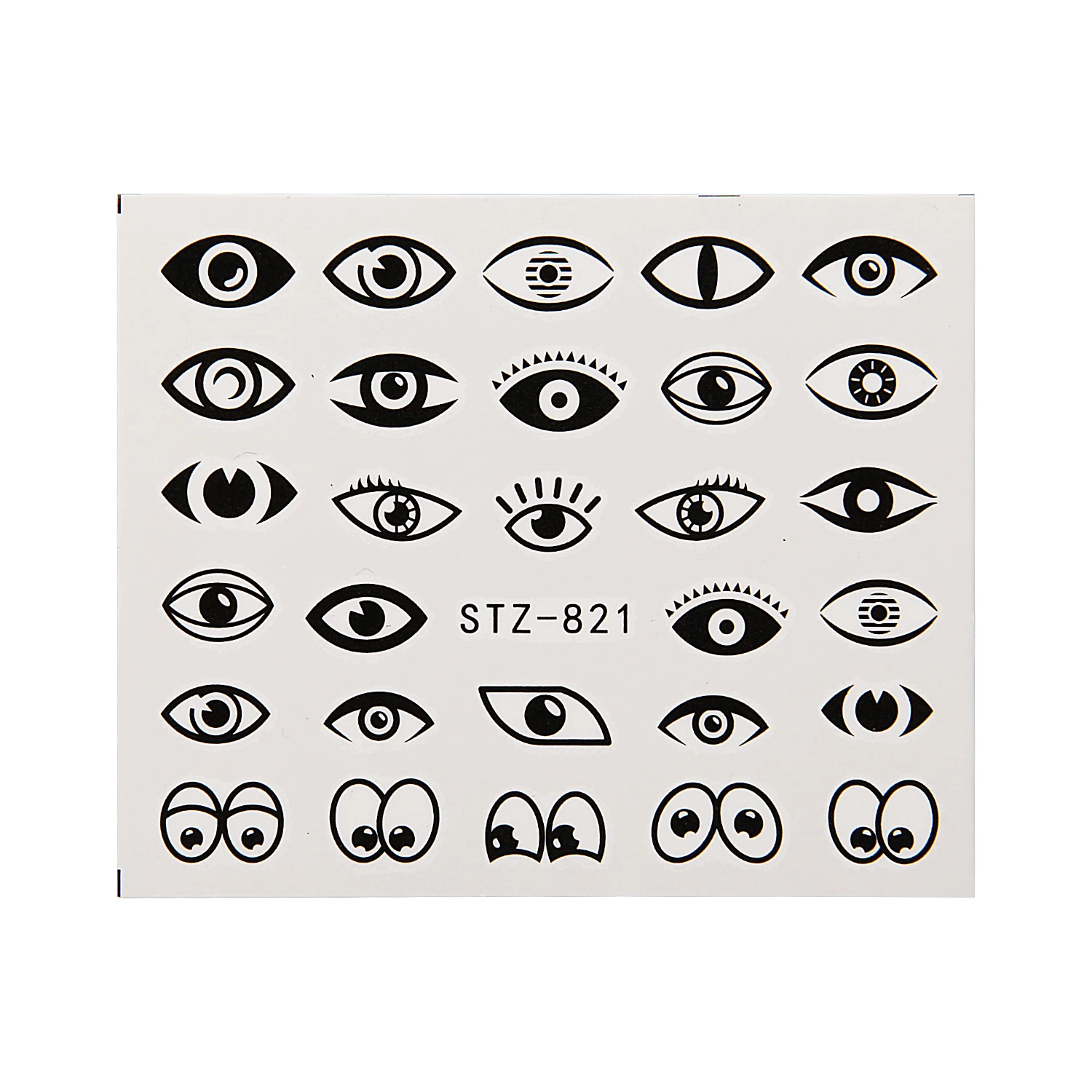 Серии глаз наклейки для дизайна ногтей водные переводные слайдеры обертки