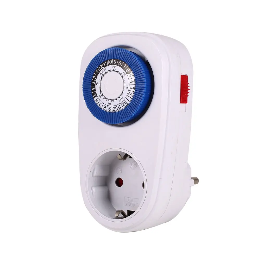 

Timer Switch Smart Countdown Switch Socket 24 Hours Plug in Mechanical Grounded Programmable Indoor Auto Power off