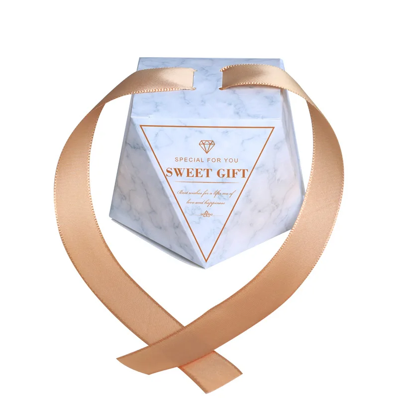Новинка Алмазная мраморная Свадебная коробка для конфет подарочные коробки