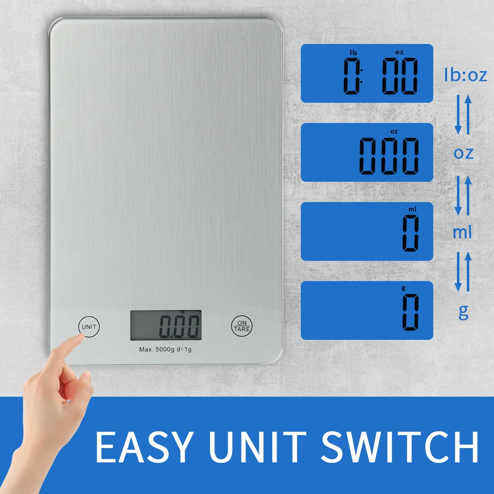 Домашние кухонные весы 11 фунтов/5 кг электронные пищевые для выпечки