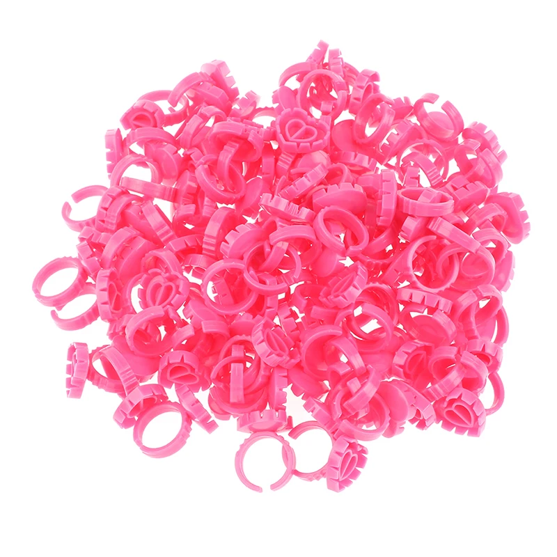 

100 шт./упак. одноразовый веер для клея для ресниц, держатель для колец, контейнер для наращивания ресниц