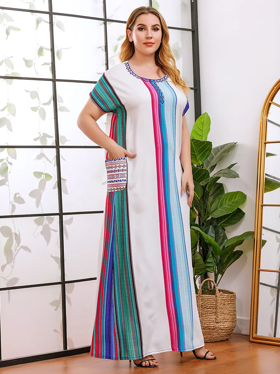 

New Spring Turkey Women Muslim Abaya Dress Print Cotton Islamic Ramadan Musulman Turkey Moroccan Kaftan Maxi Hijab Vestidos Robe