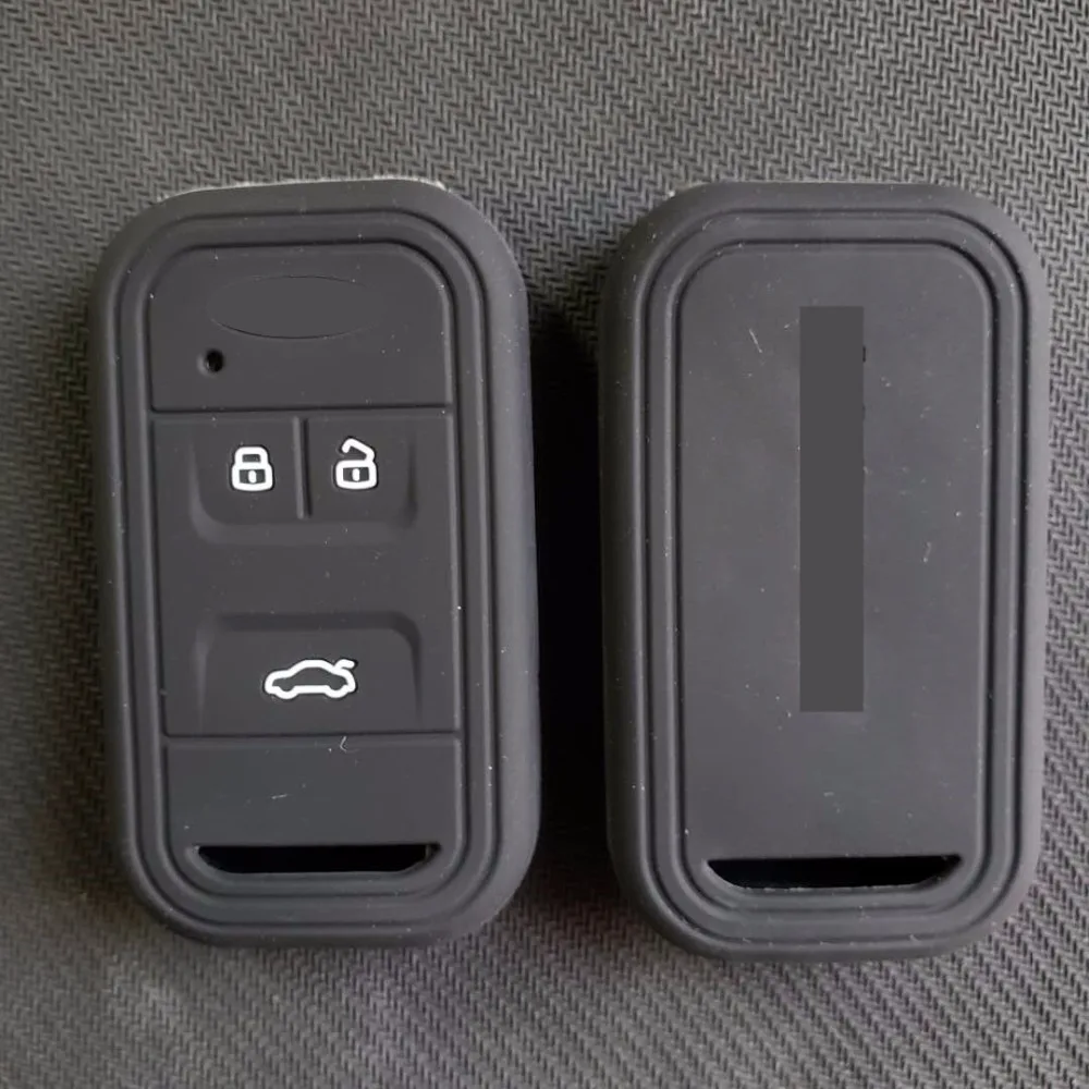 Силиконовая кожаная сумка для Chery Tiggo Arrizo Smart Remote Key 3 кнопки чехол держатель