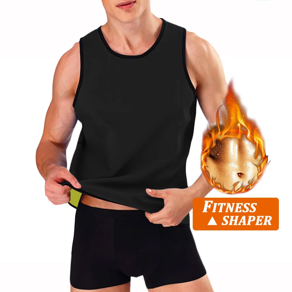 Men Hot Sweat Shaper Sauna Pants Slim Shorts Body Shaper Slimming Vest With Belt Weight Loss Neoprene Fat Burner Sports Shorts