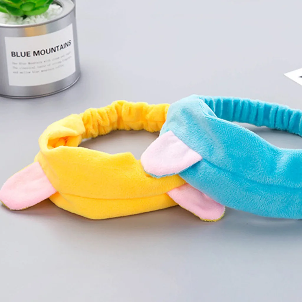 Cute Cat Ears Hair Bands Sport Sweet Cute Headband Short Hair Headdress Solid Color Casual Hair Accessoires#Nu