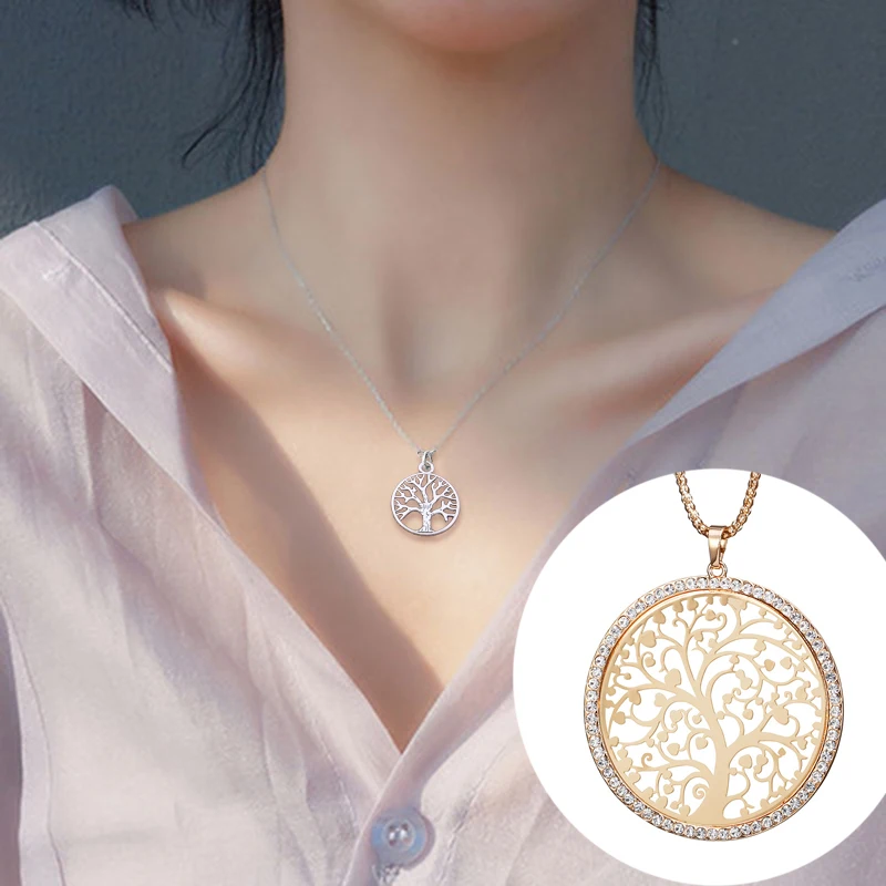 Ожерелье с подвеской Древо жизни роскошная Модная бижутерия 925 самодельная