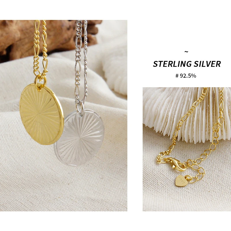 Женское ожерелье с подвеской AsinLove Геометрическая цепочка из стерлингового