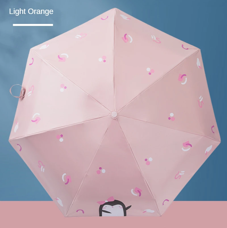 

TT Paradise Ultra-Light Capsule Sun Female Sunny Dual-Use Five-Fold Umbrella Sun Protection UV Protection Small Portable