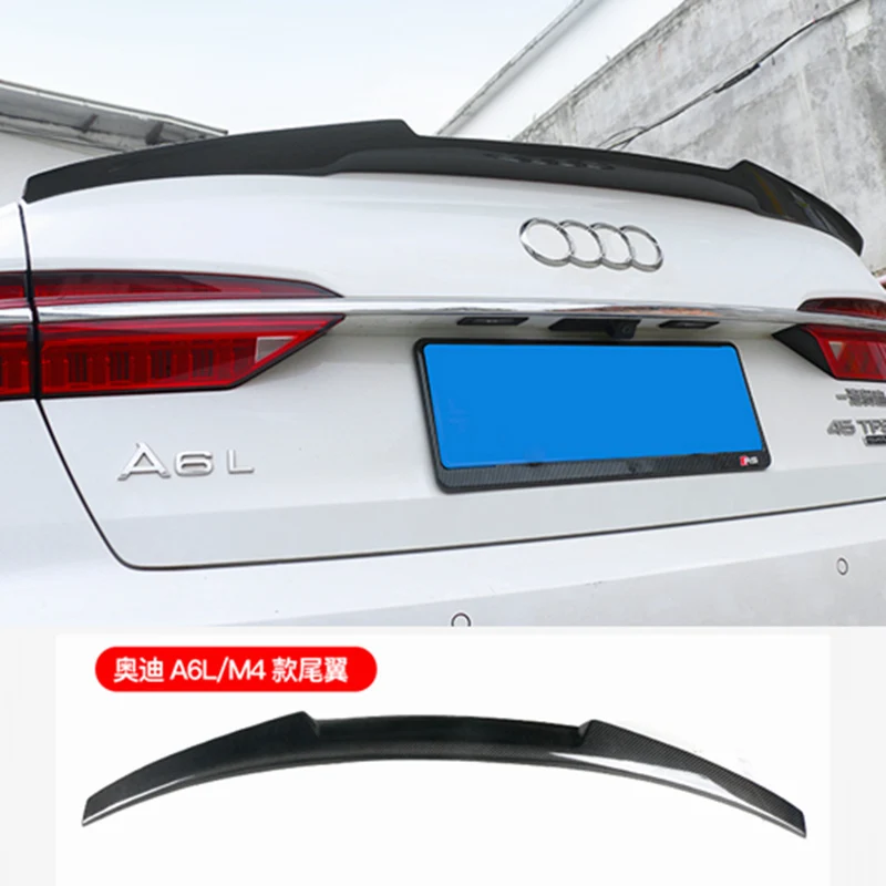 

Задний спойлер для багажника из углеродного волокна для Audi A6 C8 2019 2020 3 вида стилей задний спойлер для багажника