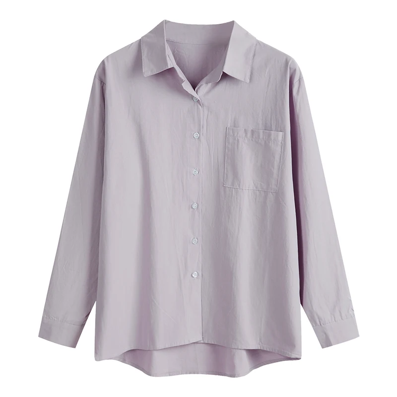 

White Shirt Women's Long Sleeve Jacket Korean Version Loose And Versatile