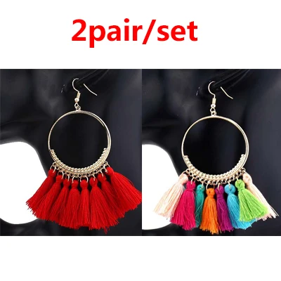 2Pair Style 20 19 стилей Висячие драгоценные камни стразы длинные висячие серьги для женщин ювелирные изделия посеребренные полые металлические висячие серьги - Окраска металла: 2Pair Style 20