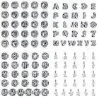 1 шт., буквенный Шарм, BAMOER, 925 пробы, серебряный, винтажный, A to Z, CZ, алфавит, буквы, бусины, подходят для шарма, браслеты, сделай сам, ювелирные изделия SCC738