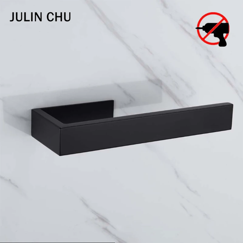 

Черное кольцо для полотенец в ванную комнату 304, держатель для полотенец из нержавеющей стали на клейкой основе для кухни, туалетной бумаги, полка, фурнитура для ванной комнаты, бесплатный гвоздь